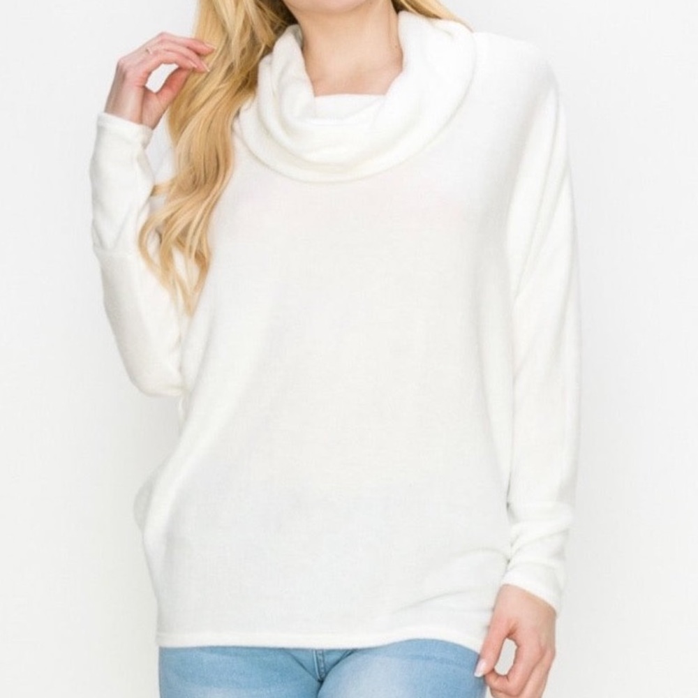 BB Dakota Ivory Cowl Neck Sweater Pullover Size S NWT $98.00